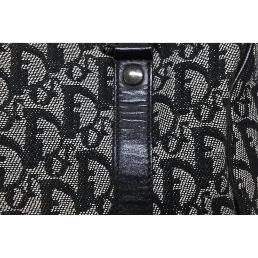 Dior Bag Canvas Handbag Boston Christian Black Trotter - Picture 5 of 10